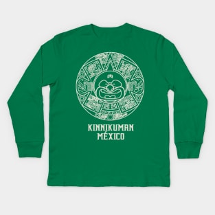 Kinnikuman Mexico Aztec - Ivory Print Kids Long Sleeve T-Shirt